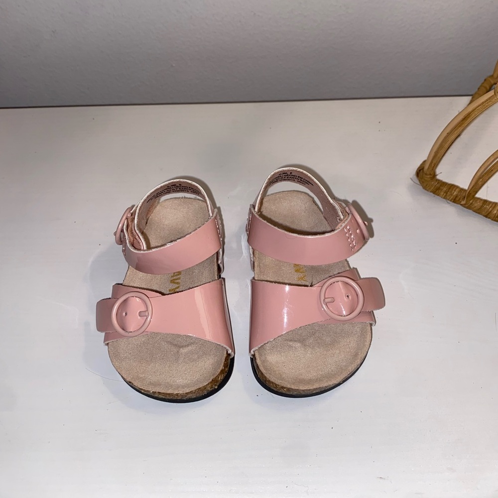 Old Navy Pink Sandals Two-Strap Comfort